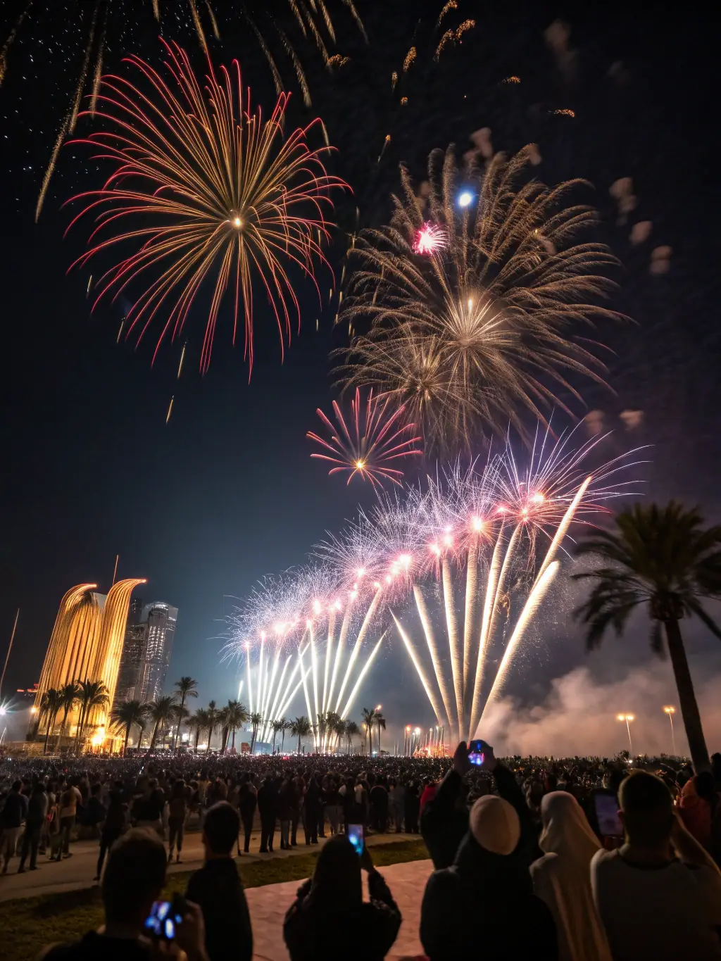 A captivating image of the annual fireworks display over La Tourette during the Bastille Day celebration, symbolizing community pride and national unity.